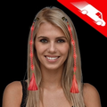 LED Fiber Optic Hair Clip Red